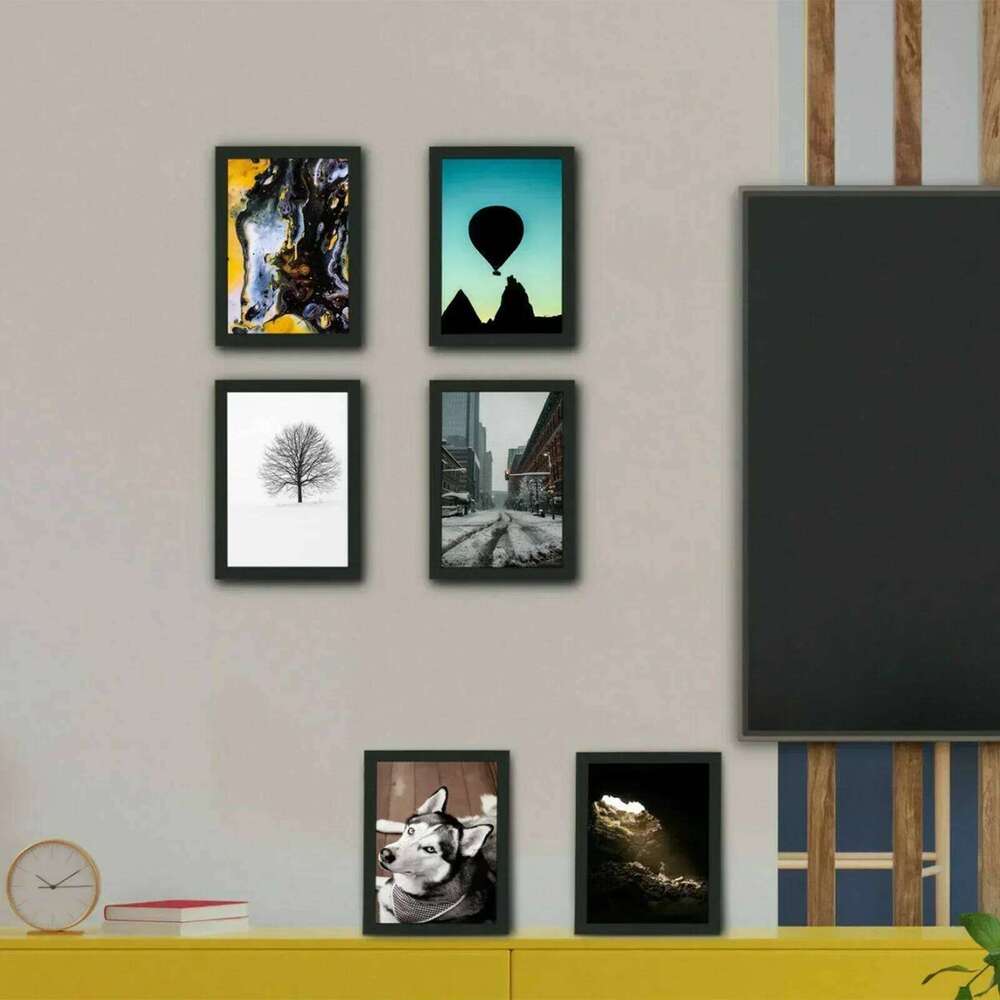 Photo Frames Black 4x6 Inches For Wall Hanging Tabletop Picture Poster Frame Holde Home Decor H260306