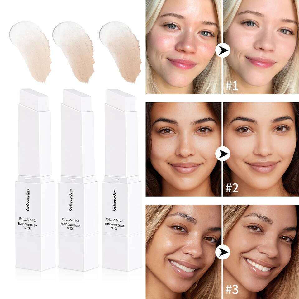 Color Changing Foundation Detachable Brush Blanc Cover Cream Stick High Coverage Smoothly Blending Base Makeup 26L0306