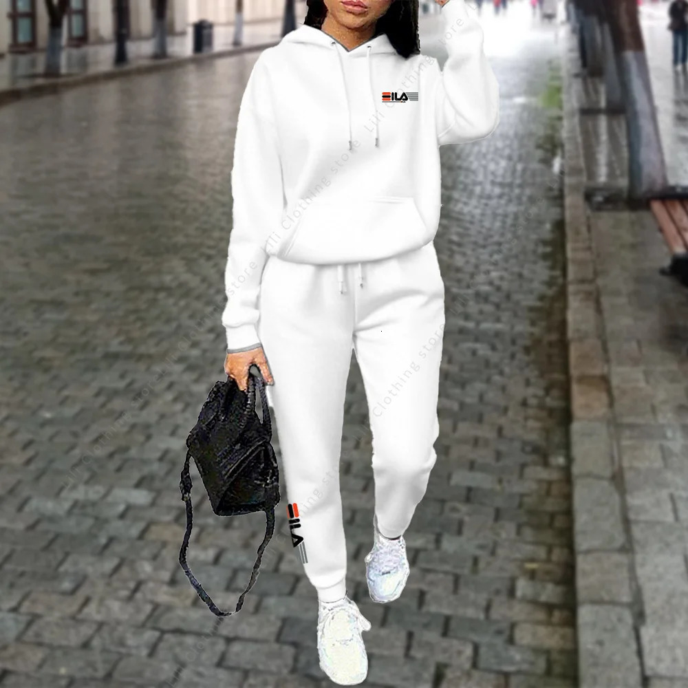 Womens Tracksuit Hoodies Trousers 2PCS Suit Winter Sports Jogging Outfits Fashion Street ner Clothes for Women Pants Set 260306