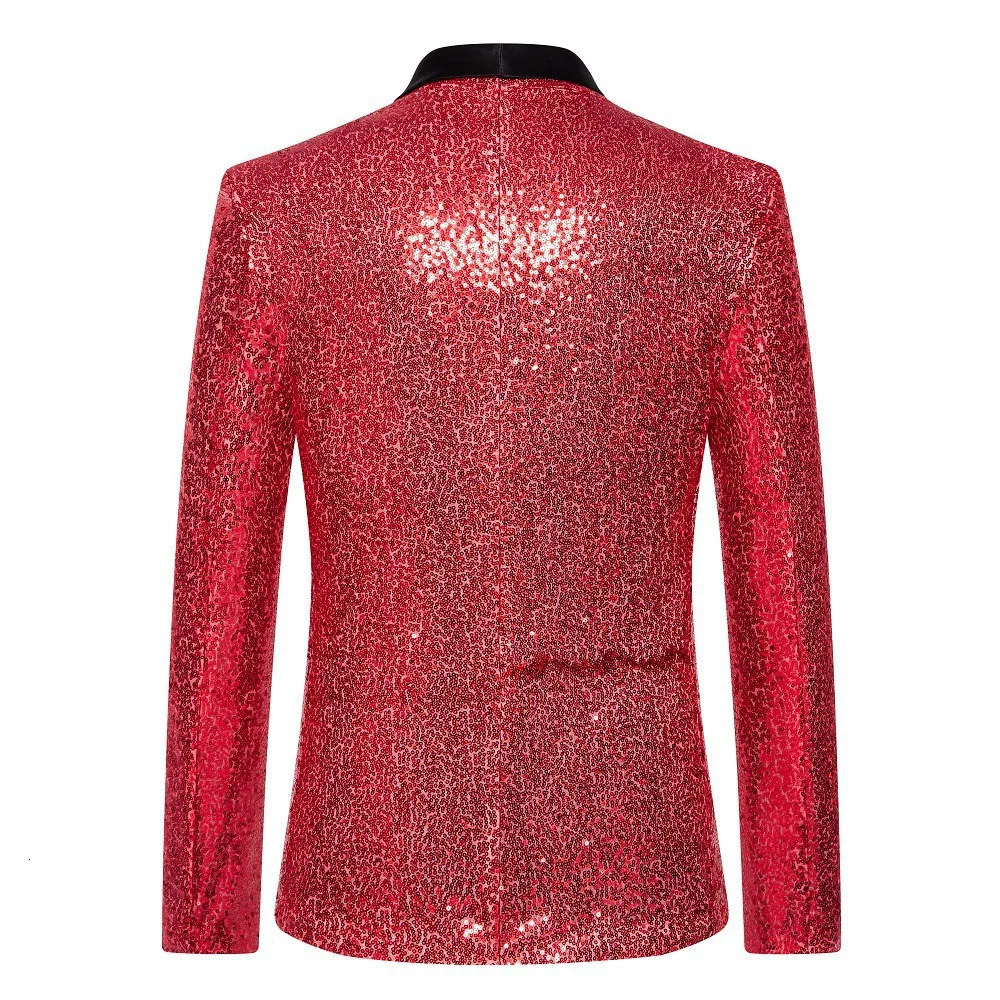 Multi Colors Mens Pearl Plate Suit Sequin Blazer Blue Silver Red Sparkly Glitter Jacket Wedding Party Stage Clothes for Men 260306