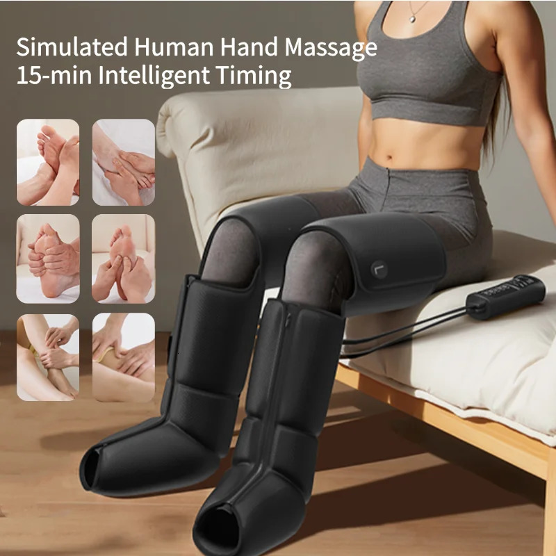 Leg Massager with Heat and Airbag Foot Calf Thigh Massager for Circulation and Muscle Relaxation Sequential Compression Boot 260304