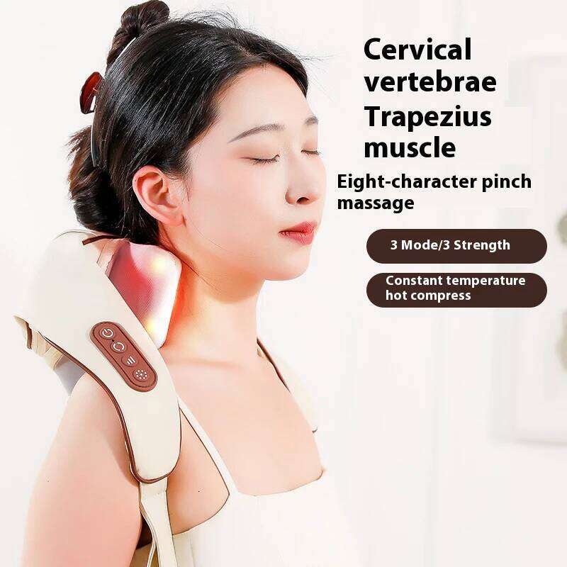 Pain Relief Kneading Massage Shawl Valentine's Day Gift Electric Neck Shoulder Massager with Heat Deep Tissue Relaxation Device 26Y0307