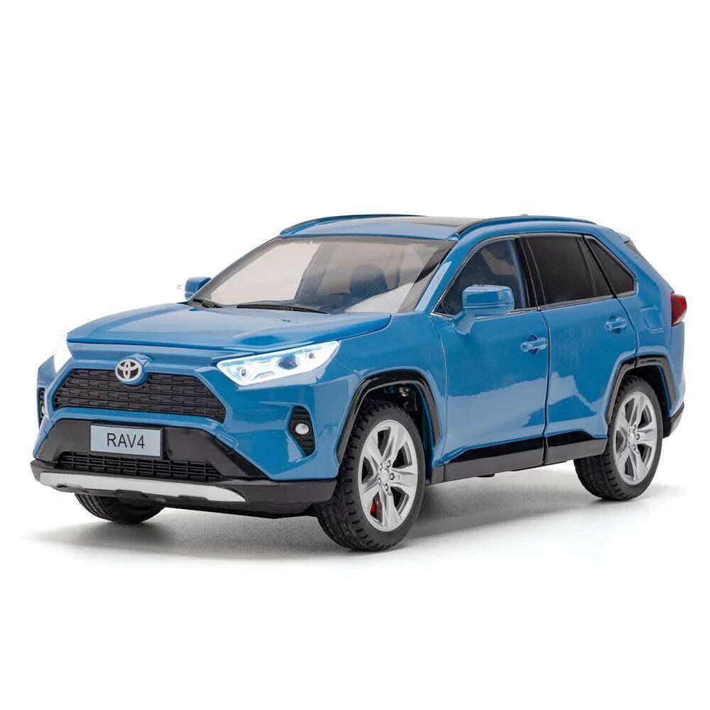 1:24 RAV4 LAND CRUISER LC80 Model Toy Diecast Alloy Car Doors Opened Sound Light Pull Back Miniature Vehices Boy's Birthday Gift Z260307