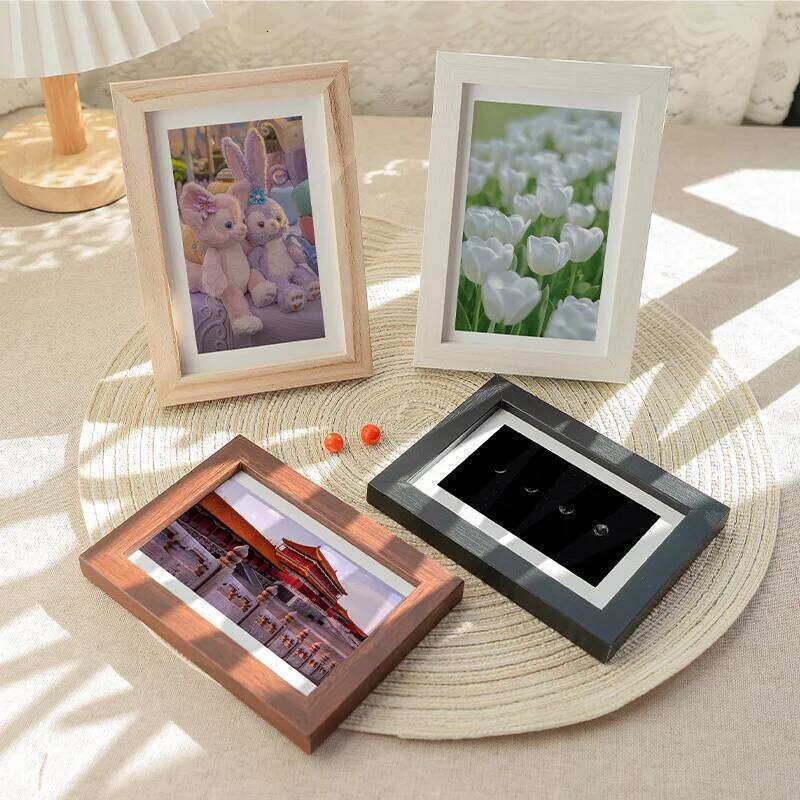 Wooden Wall Hanging 10X15 15X20 20X25 30X40cm A4 Picture Frame Stand For Pictures Photo Decor Commemorative Gift H260306