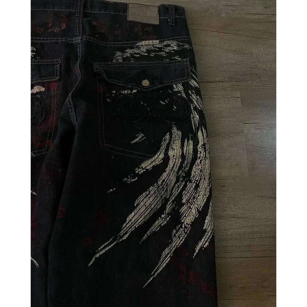 Streetwear New Y2K Harajuku Hip Hop Retro oversize Graphic Baggy Jeans Denim Pants Men Women Goth Wide Trousers 26Y0304