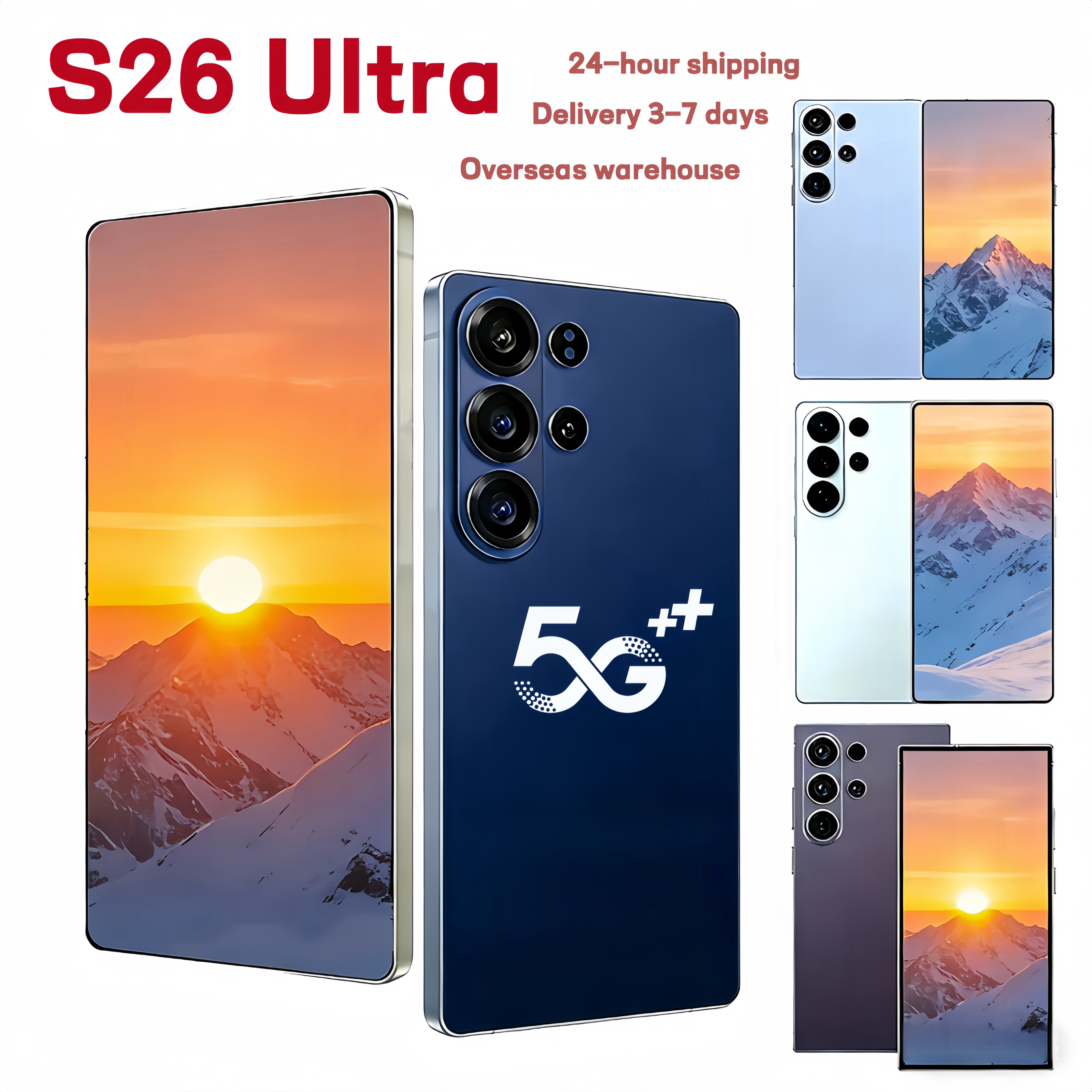 S25 S26Ultra 5G Smartphone Unlocks 16GB+1TB Dual Card USB-C Phone HD Camera Android System Face Recognition High Customization Box Fast Shipping