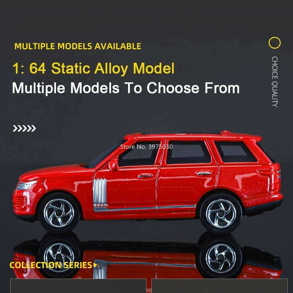 1:64 Land Range Rover Alloy Models Toys Diecast Cars Rubber Tire Exquisite Interior Miniature Vehicles Collect Souvenirs Z260307