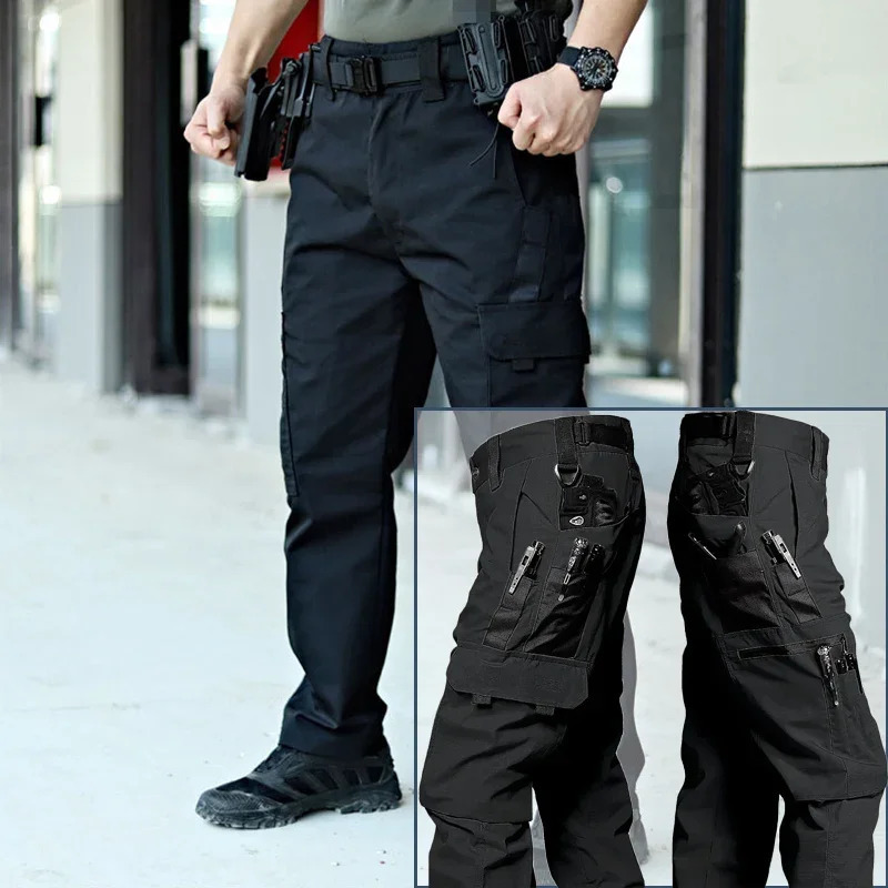 Outdoor Tactical Pants Mens Waterproof Cargo Trousers Multi-pocket Work Wear Resistant Pants Hiking Training Pant Overalls 260305