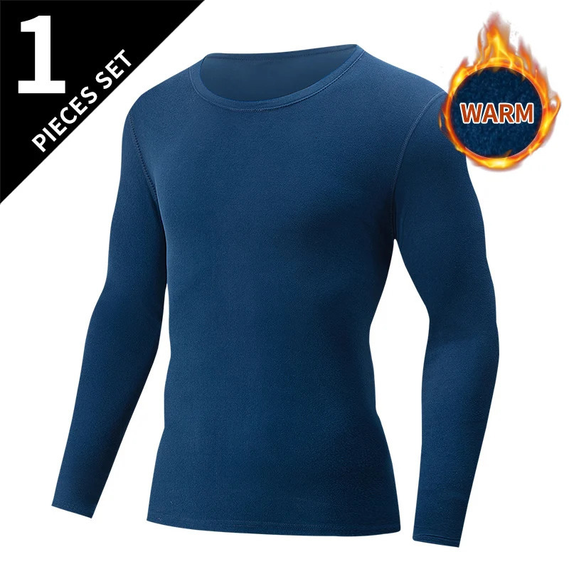 41 Piece Autumn And Winter Mens Solid Color Round Neck Warm Base Top Youth Middleaged Comfortable Casual Long Sleeved Tshirt 260302
