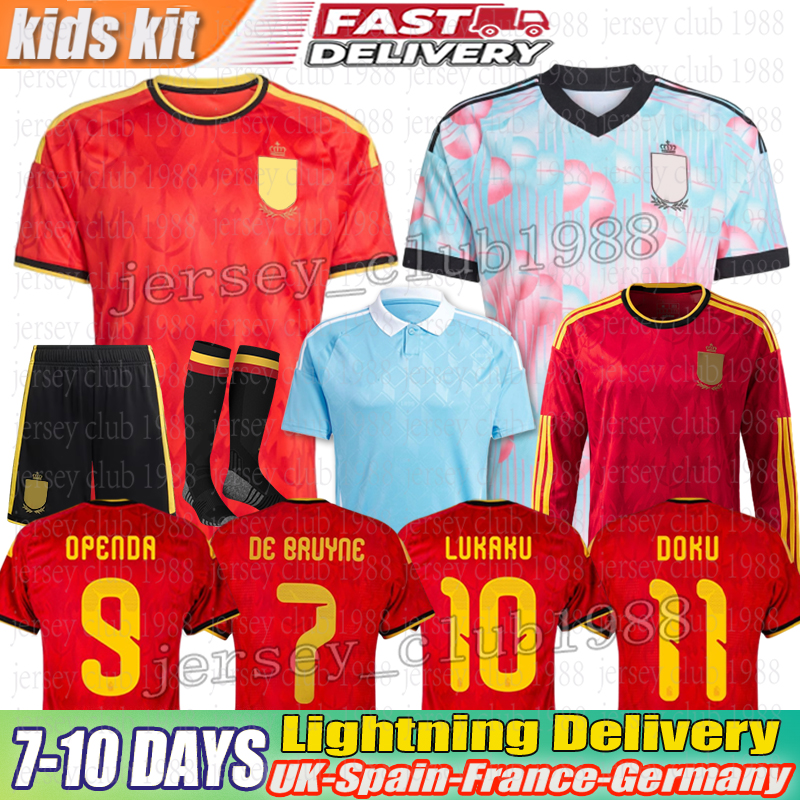 belgium jersey 2026 Soccer Jersey DE BRUYNE LUKAKU DOKU Modric National Kids Kit CARRASCO TIELEMANS Football Shirt 25 24 belgium football jersey