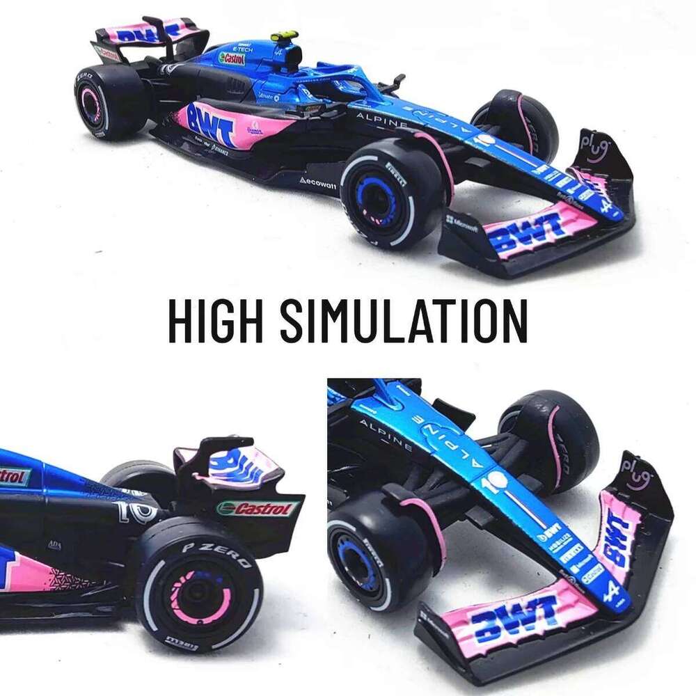 Bburago BWT Alpine A523 #10 Pierre Gasly F1 Car Model, 1:43 Scale Formula 1 Racing French Team Miniature Collectible Figure Toy Z260306