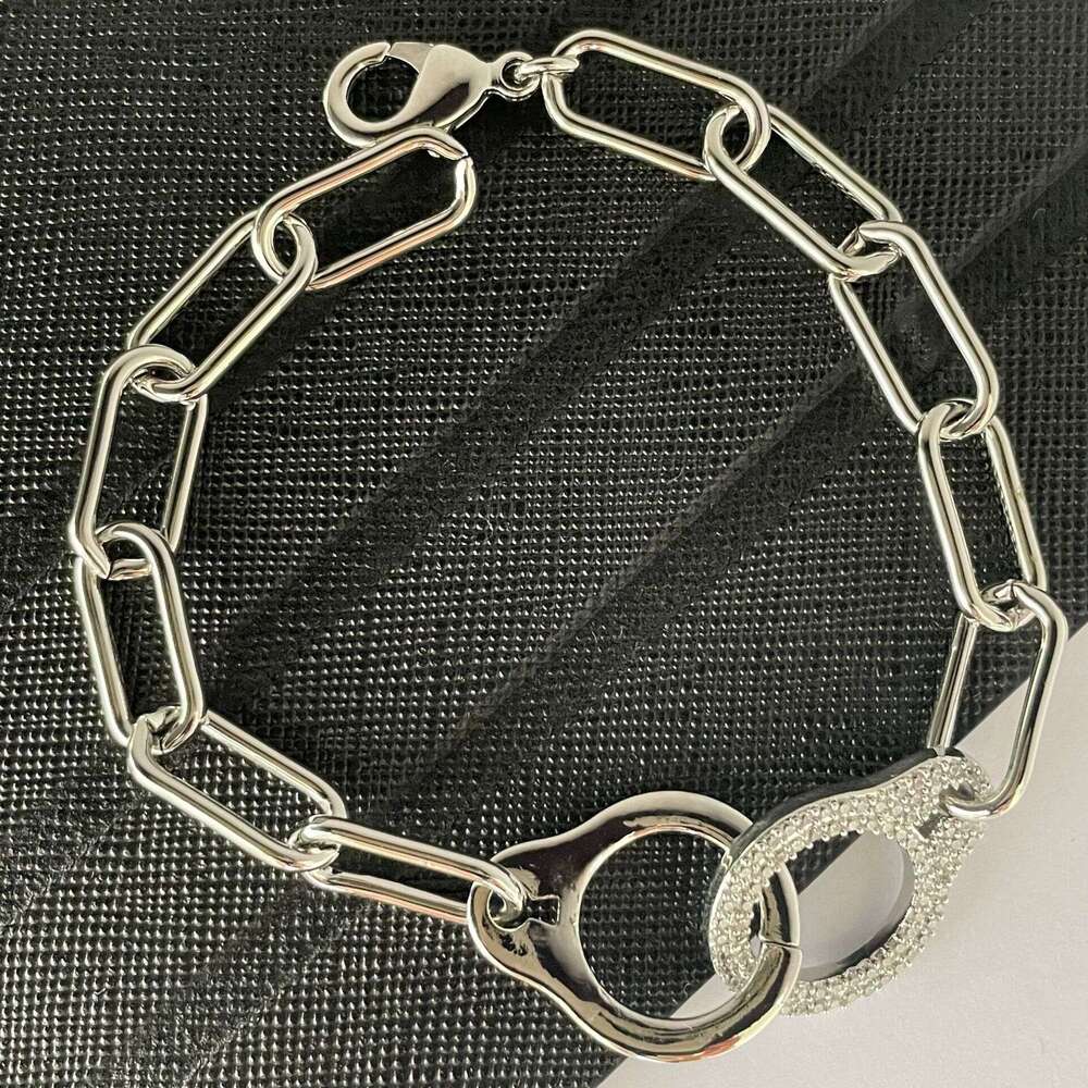 Interlocking Cuban Hip-Hop Niche Design High-End Thick Chain Bracelet European and American Cross-Border Heavy Craft Hand Jewelry