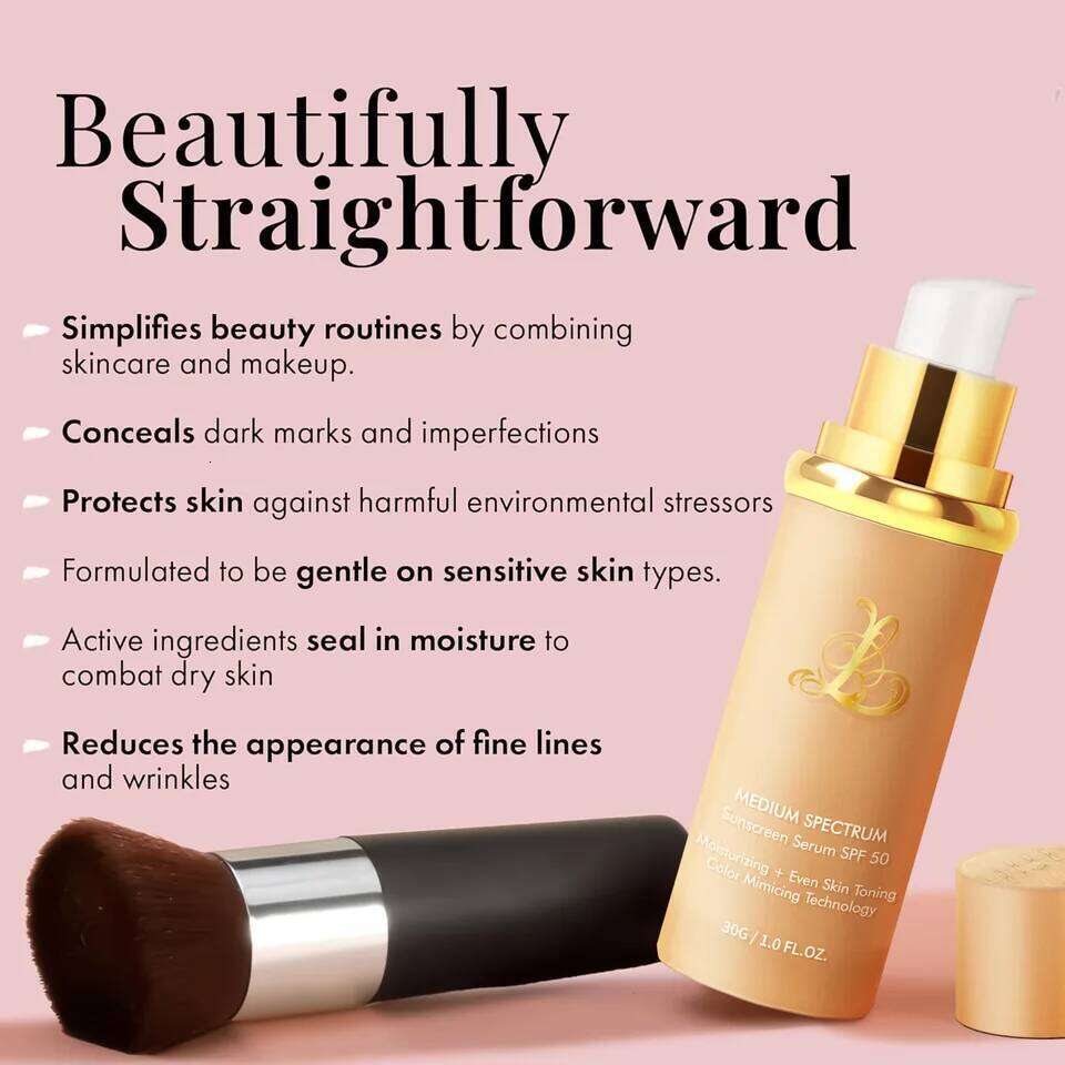 Four-in-one color-changing liquid foundation,with SPF50+ longwearing and makeup removal, no powder sticking, moisturizing 26L0306