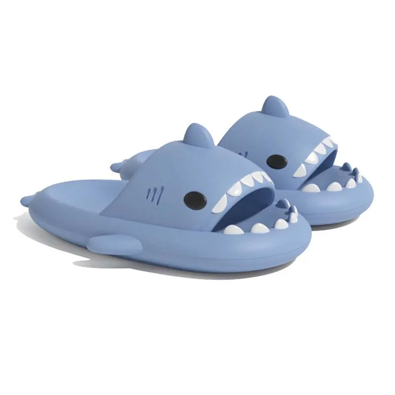 designer foam slides Shark Slippers For Women Men Outdoor Beach Slides Bathroom Non-slip Thick Mens Sandals Home Couple Flat Shoe Shark Flip Flops