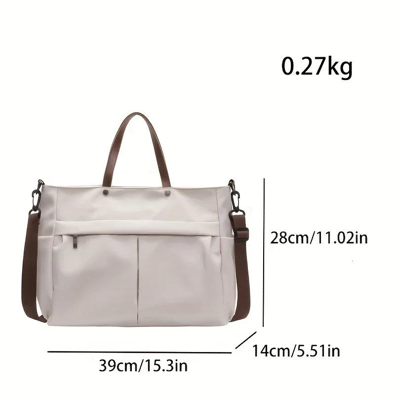 ner Womens Tote Bag Spacious Nylon Handbag Multiple Pocket Large Capacity Commuting Shoulder Lightweight Shopping 260228