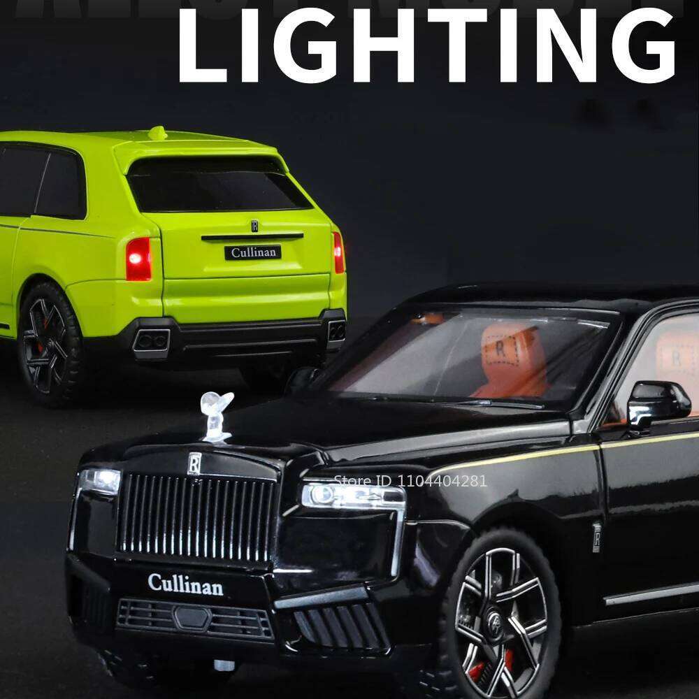 1:24 Rolls Royce Cullinan Dawn Diecast Metal Car Model Toy Four Wheel Suspension Sound Light Pull Back Ornament Boyfriend's Gift Z260307