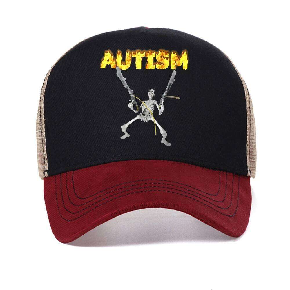 Autism Meme baseball cap Funny Humor Introvert Gift Awareness Neurodivergent caps Men Women Summer snapback hat mesh sun hats Y260304