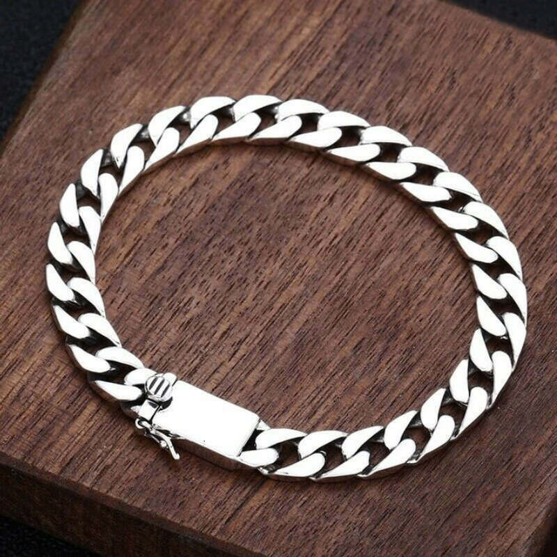 Xiangxu Cross-Border High-Quality Fashion Trendy Personalized Miami Cuban Men's Metal Bracelet Classic Sideways Chain Wholesale