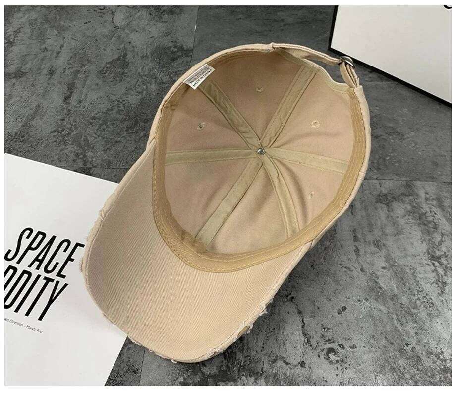 Vintage Washed Baseball Cap For big child's Ins Fashion Letter Embroidery Sun Hat Spring Summer Streetwear Hats for Men Y260304