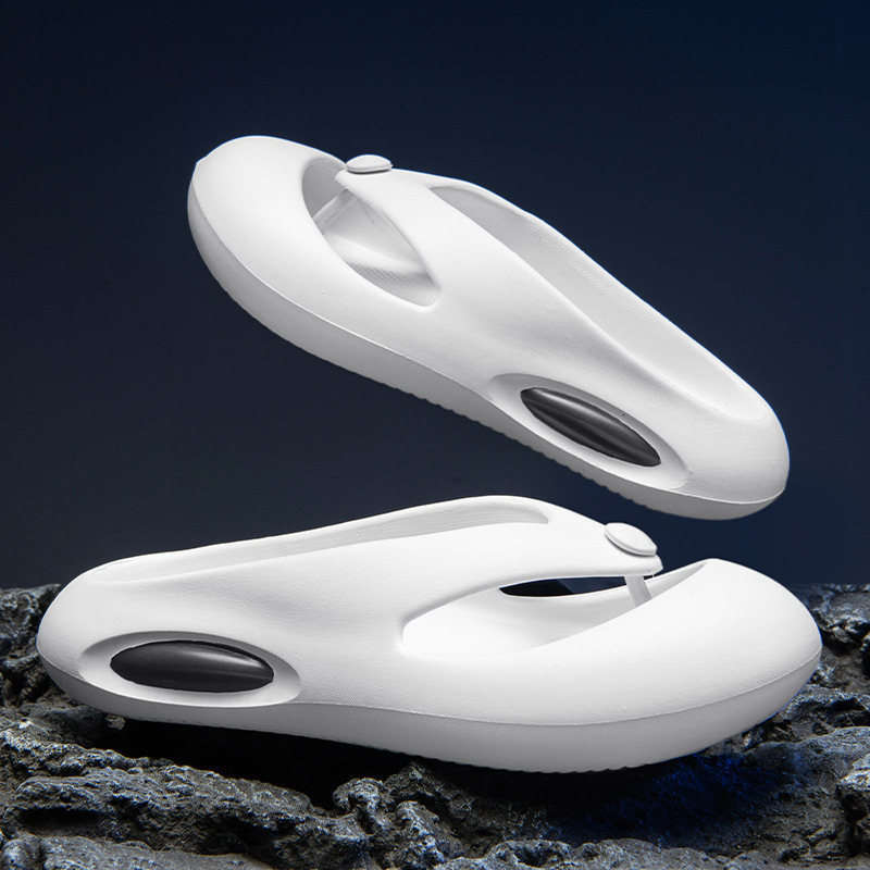 Baotou Men's Flip-flops Outdoor Thick Sole Couple Soft Sole Toe Post Sandals Simple Anti-collision Anti-slip Korean Style Beach Sandals