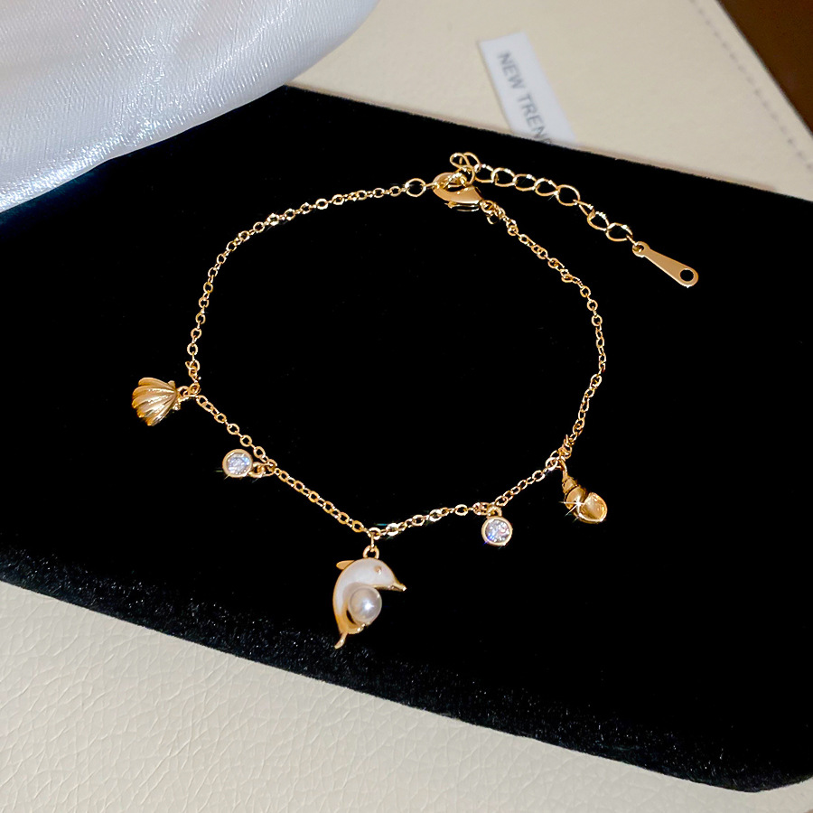 Exquisite Star-Moon Romantic Pearl Heart-Shaped Stone Bracelet for Girls, Ins-style Niche Personalized Design, Friendship Jewelry