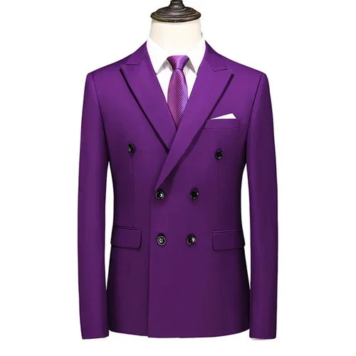 Fashion Men Double Breasted Tuxedo Business SuitMale Slim Fit Korean Casual ClothingMens Casual Jacket Blazers 260306