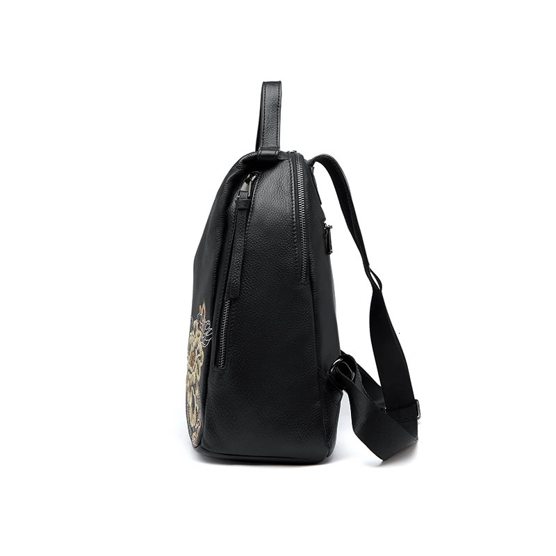 Limited Top 100Genuine Leather Backpack Chinese Style ZOOLER Black Women Fashion Bag Business Need SC2123 260307