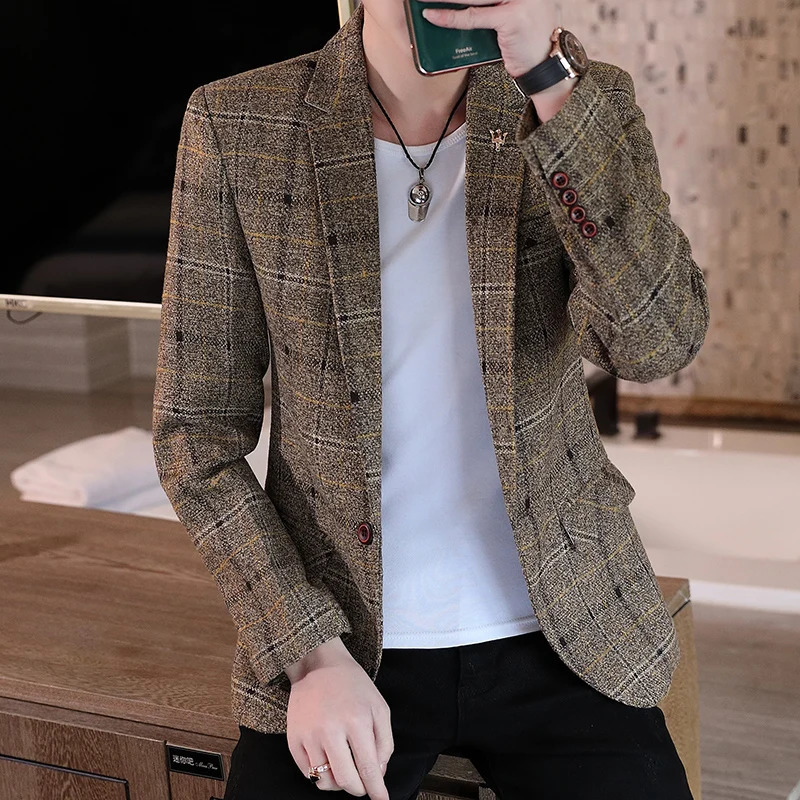 Mens Slim Fit Business Casual Shirt Korean Fashion Handsome All Seasons Polyester Boutique Style 260306