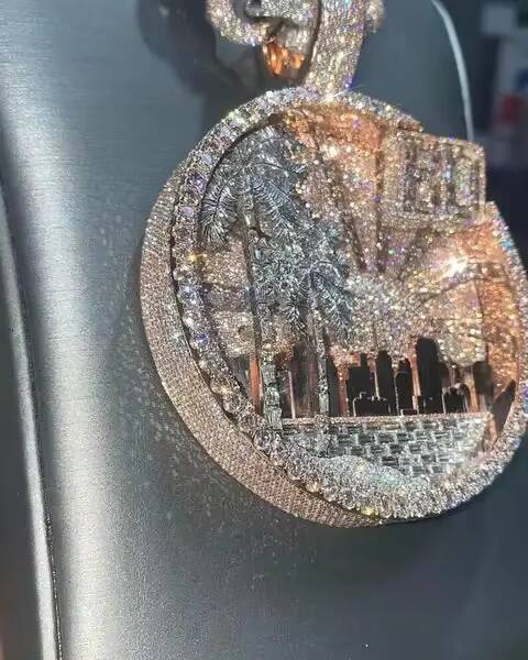 Moissanite Iced Out Hip Hop Pendant Necklace for Men Diamond Luxury Hip Hop Pendant Hip Hop Custom Silver Jewelry