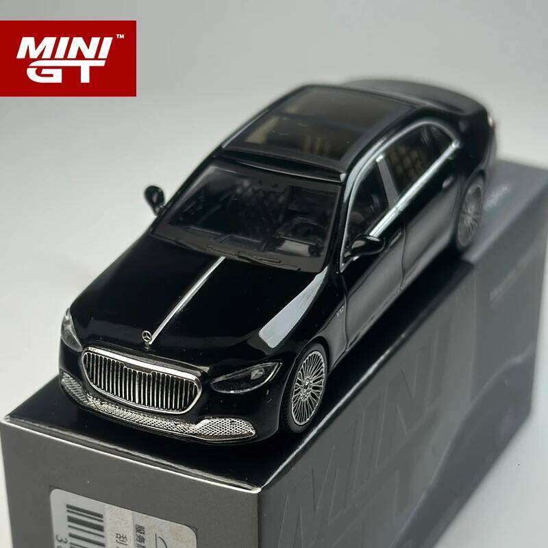 MINIGT 1:64 Mercedes Maybach S680 Black alloy car Model 977 Z260306