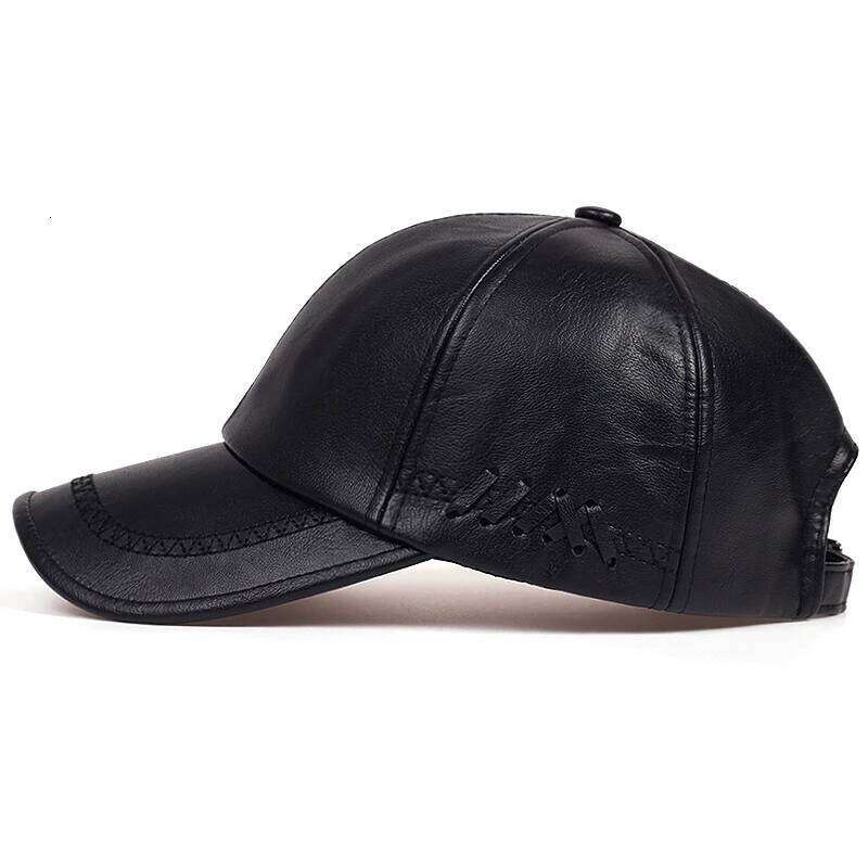 Fashion Solid Winter Leather Baseball Cap Men Snapback Autumn Warm Black Caps Women Bone Masculino Mens hats and Hats gorras Y260304
