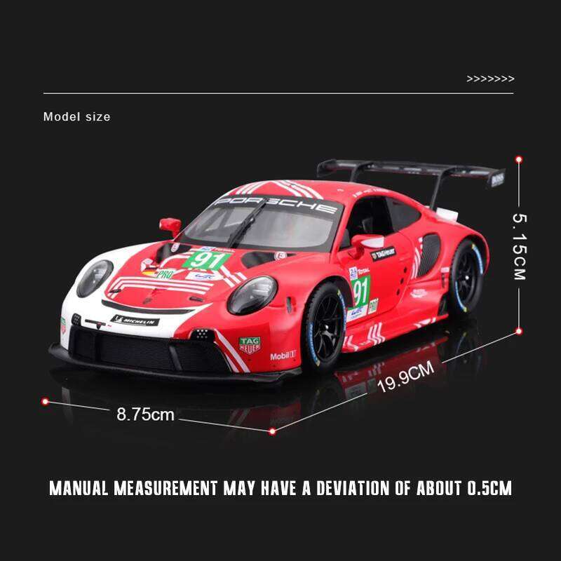 Bburago 1:24 Alloy car model Porsche 911 RSR LM 2020 Weissach alloy racing Vehicle Diecast Car Model Toy Collection Gift Z260306