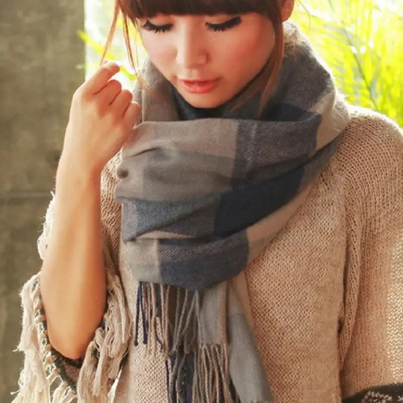 Winter Female Lattice Imitation Cashmere Scarf Autumn And Winter Thick Fashion Warm Wild Scarf Shawl 260302