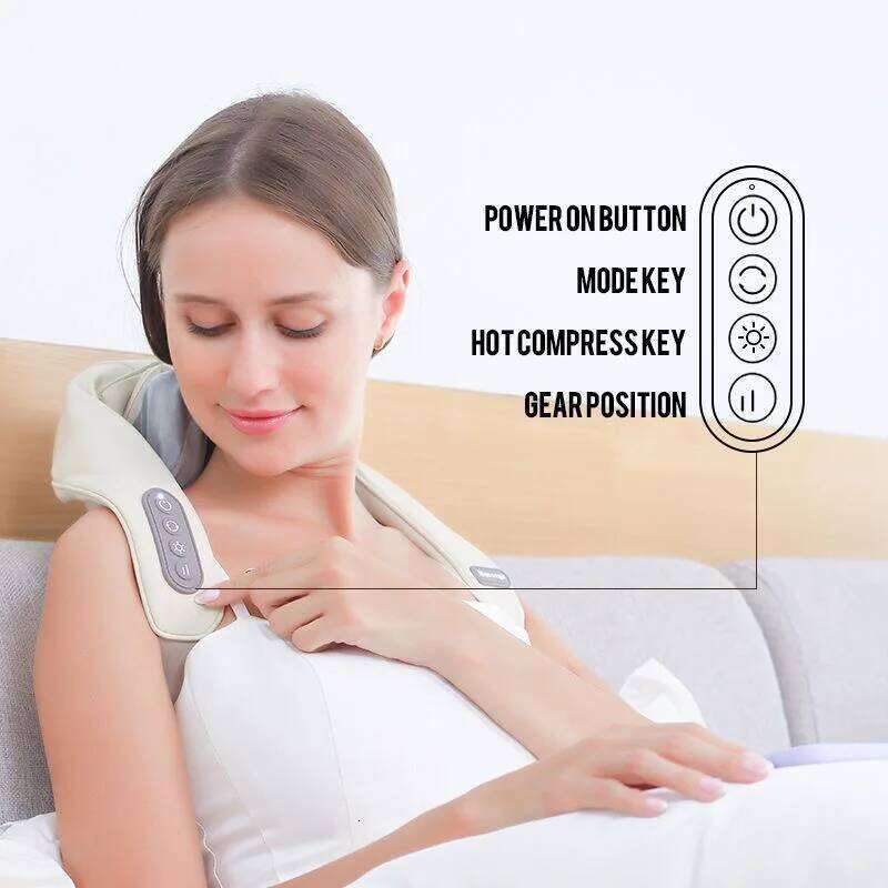 2026Bionic Finger Shoulder Massager Wireless Cervical Trapezius Kneading Massage Shawl Brushless Motor Neck Masajeador 26Y0307