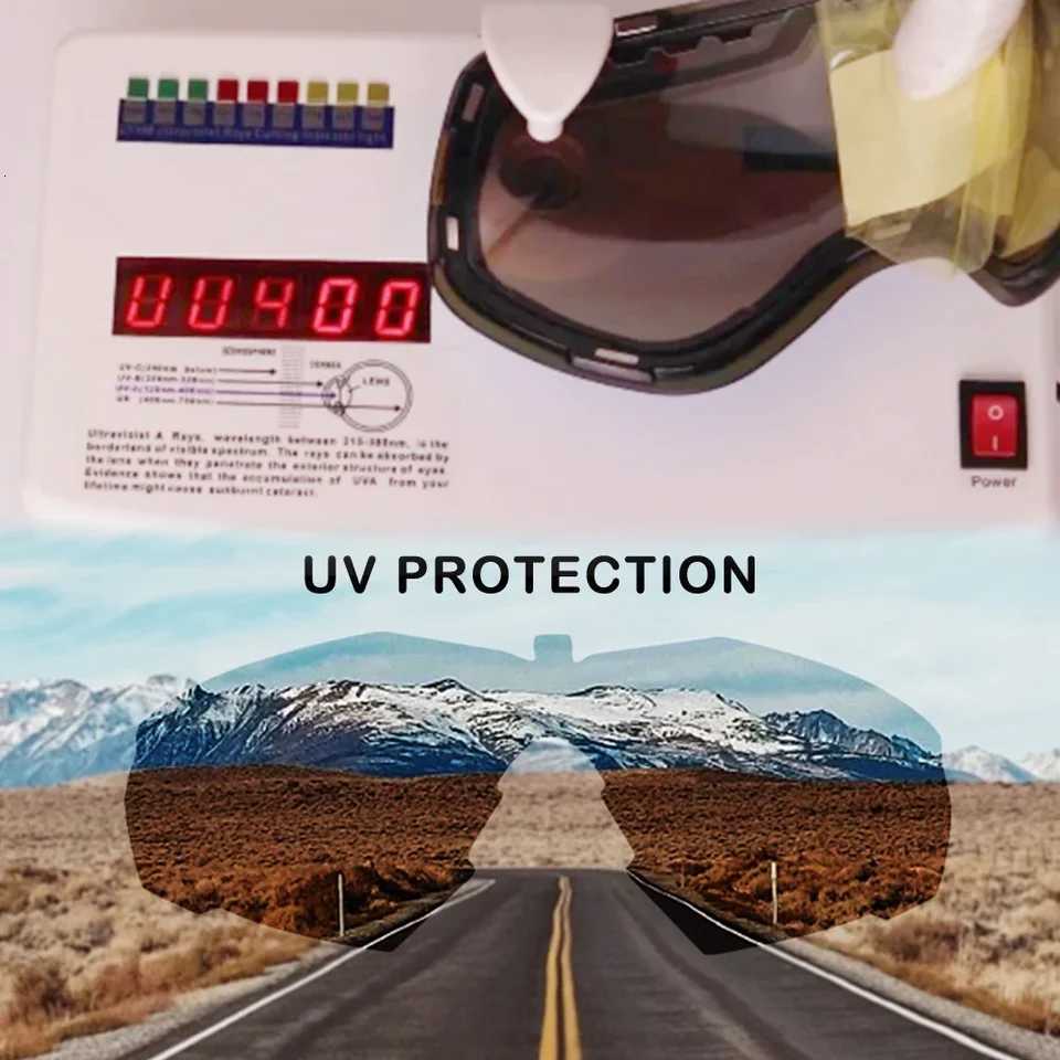 BOLLFO Motorcycle Goggles Vintage Photochromic Motocross Riding Gear UV400 Anti-fog Lunette Ski Snowmobile Snowboard Glasses S260304