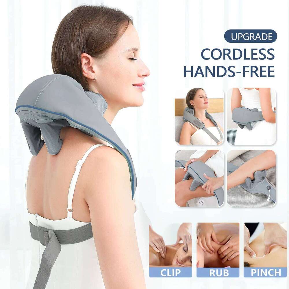 2026 NEW Wireless Back And Shoulder Kneading Massage Shawl Neck Cervical Relaxing Trapezius Massager 26Y0307