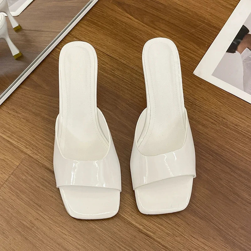 Women High Heel Sandals Summer Fashion Square Toe Open Toe Women Elegant Casual Comfortable Black High Heel Sandals 260306