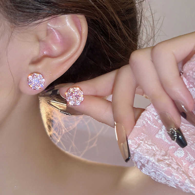 Moissanite Stud Earrings 8mm 12mm Clarity Fine Jewelry Silver H260307