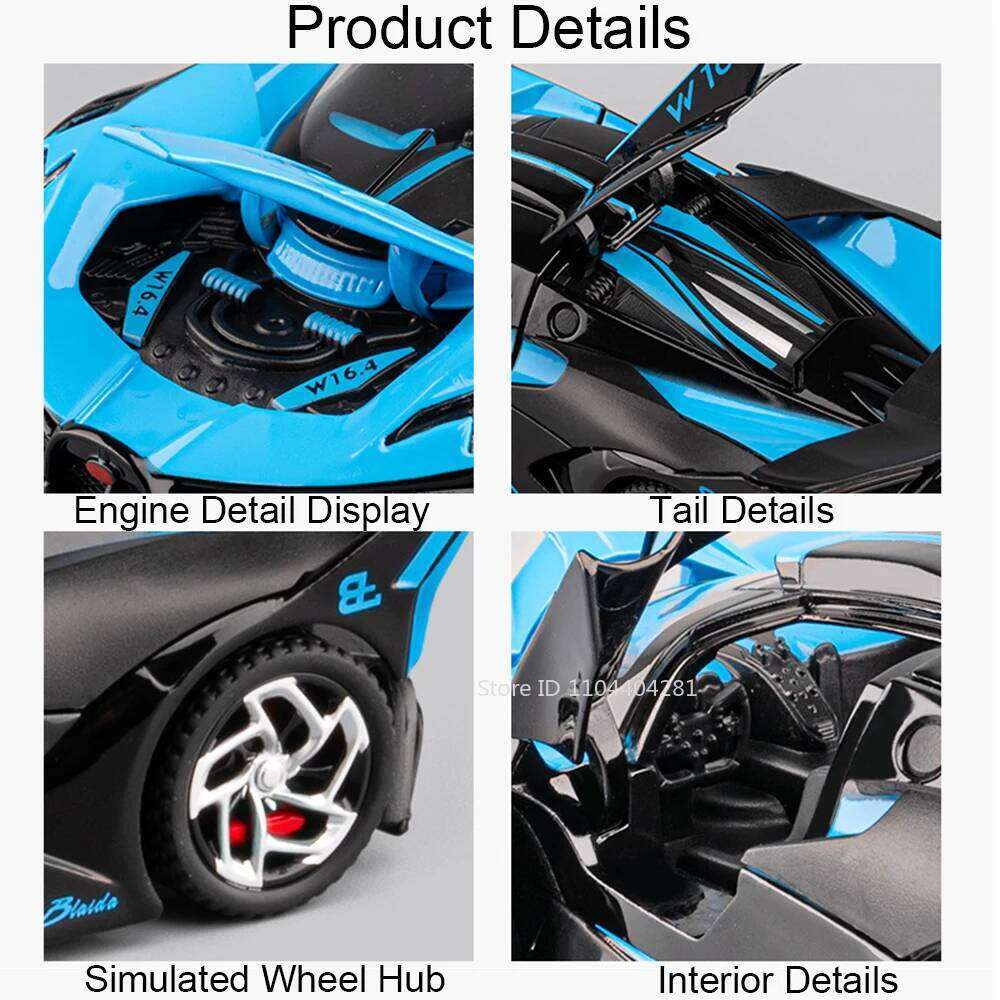 1:32 Scale Bolide DIVO Models Toys Diecast Alloy Car Doors Opened Miniature Vehices Sound Light Pull Back Cars Fashion Ornaments Z260307