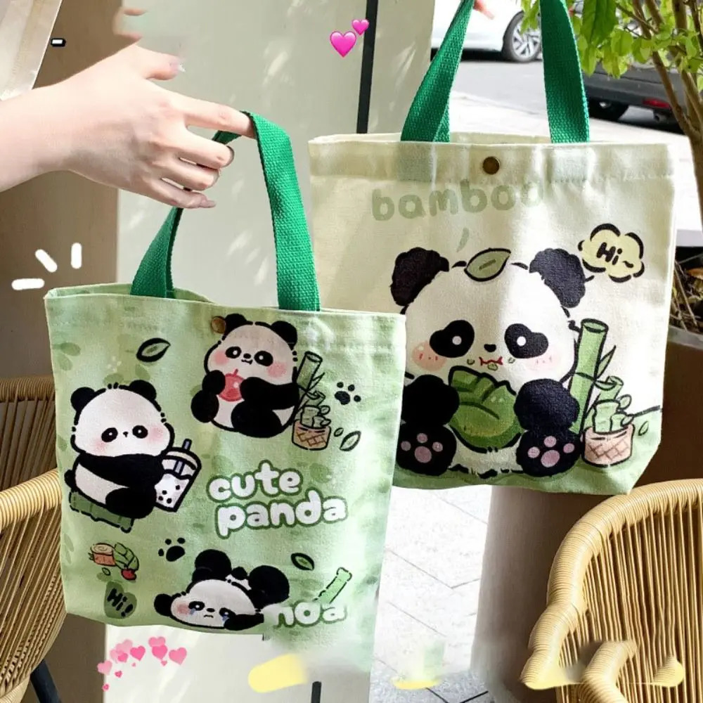 Gifts Portable Panda Tote Bag Snack Large Capacity Lunch Bags Wrist Coin Work Commuting Handbags 260307