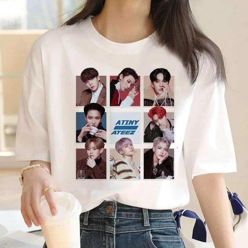 K-pop Printing T-Shirts Fashion Women Harajuku Aesthetic Clothes Short Sleeve Summer Tees Casual Korean Female Tops O-Neck Shirt XJ260306 XJ260306