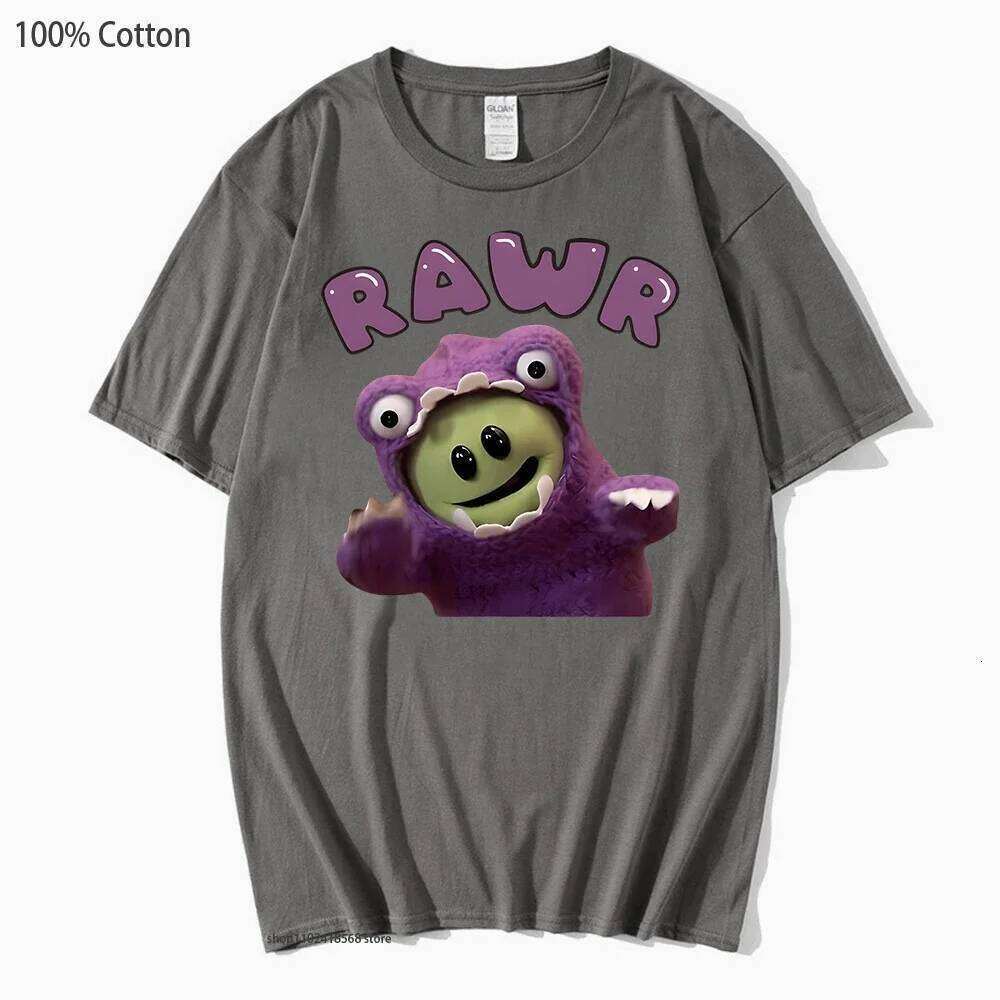 Mona Monster Cute Tshirt Nanalan Rawr Shirts Fashion Men's Clothes Kawaii Women Casual 100% Cotton Top Harajuku Unsiex Tee-shirt XJ260306