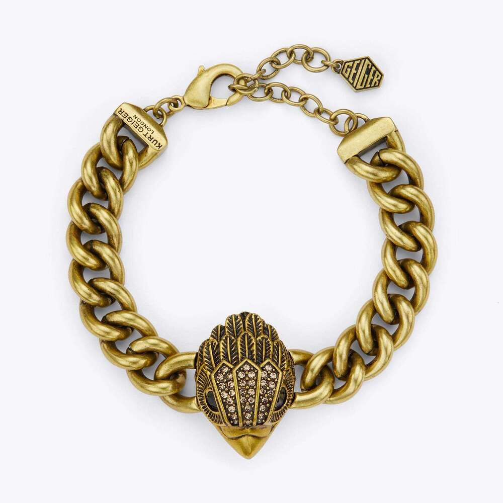 Cross-border E-commerce European and American Hot-selling New Product High-quality Eagle Head Hip-hop Cuban Men's Bracelet Source Manufacturer