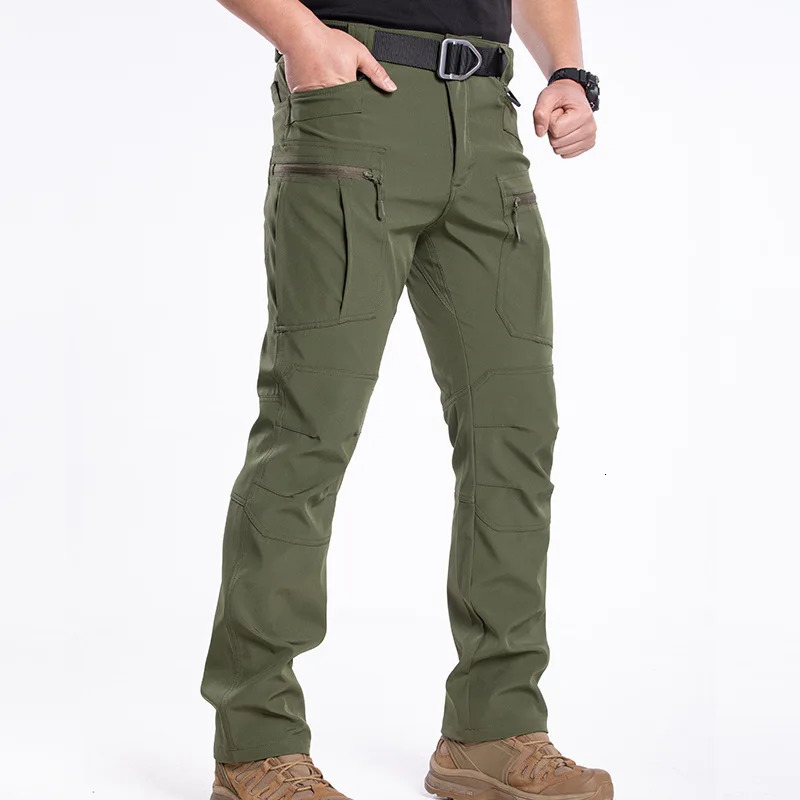 Mens Spring Autumn Tactical Pants Multi Pocket Outdoor Combat Trousers EU Size Waterproof Cargo Travel Sports Military Pants 260305