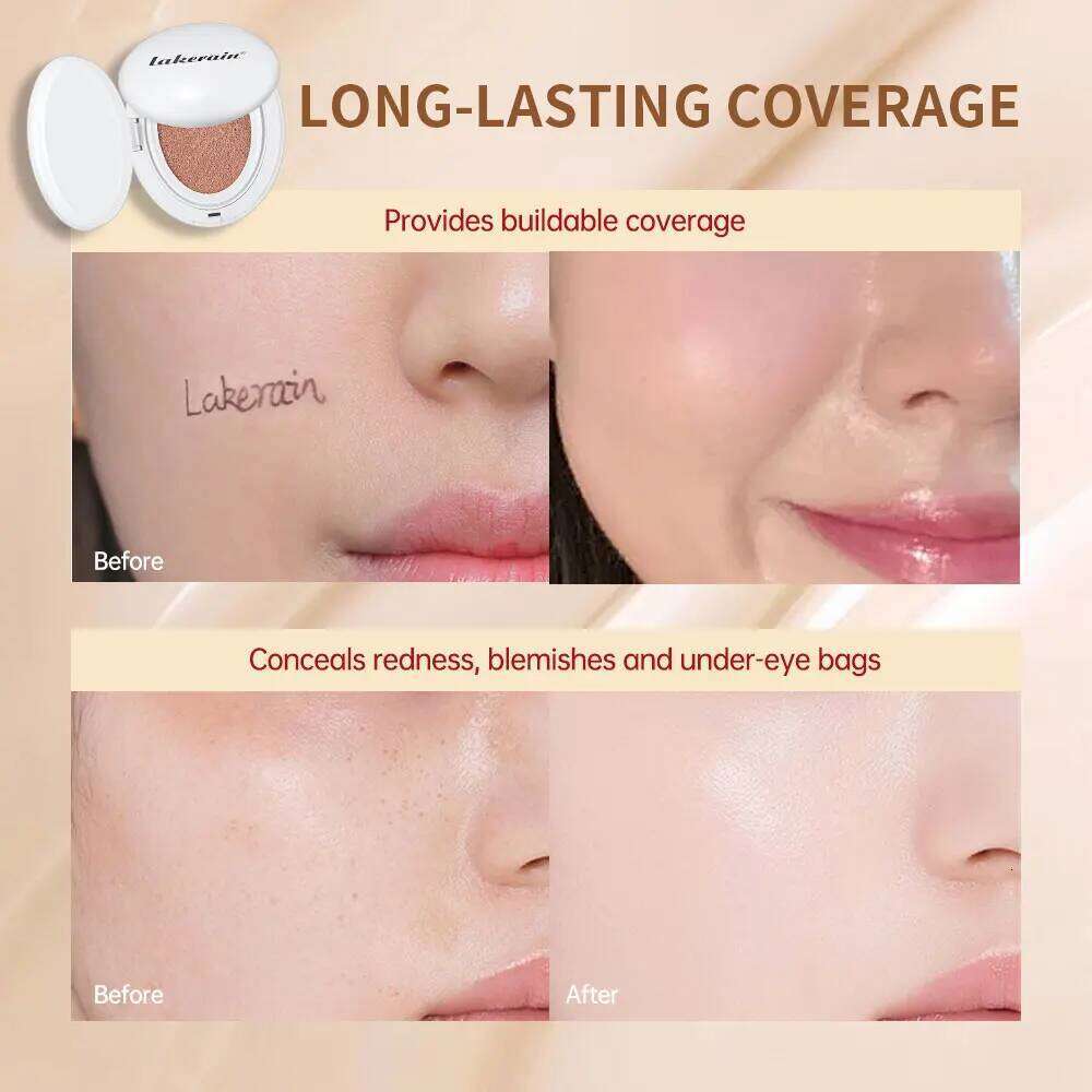NEW Glow CC Cushion Waterproof Long-lasting Brighten Foundation Cream Women Base Makeup Face Korean Cosmetics 26L0306