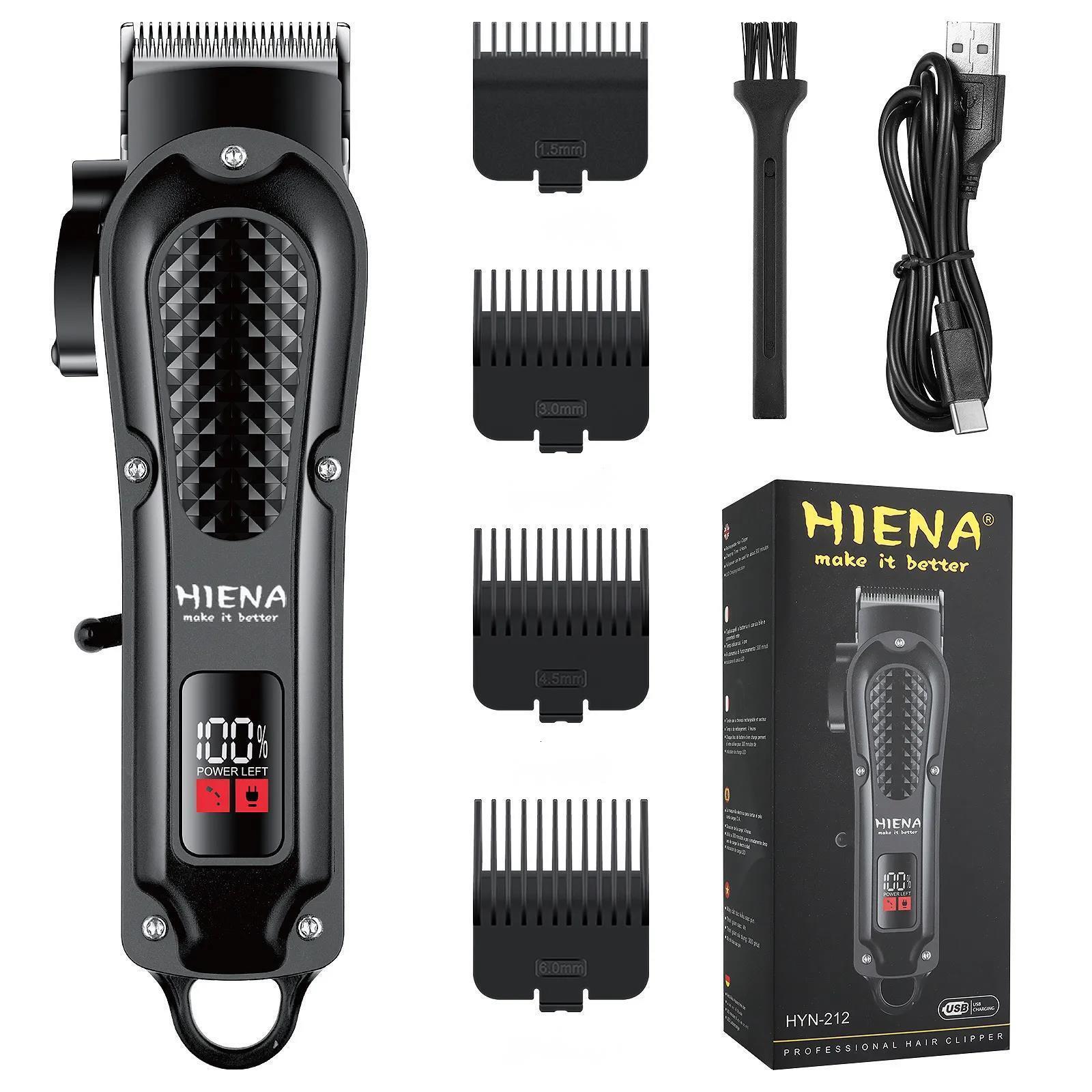 Luxury Professional Barber Hair Clipper Rechargeable Electric Finishing Cutting Machine Men Beard Trimmer Shaver Cordless Y260307