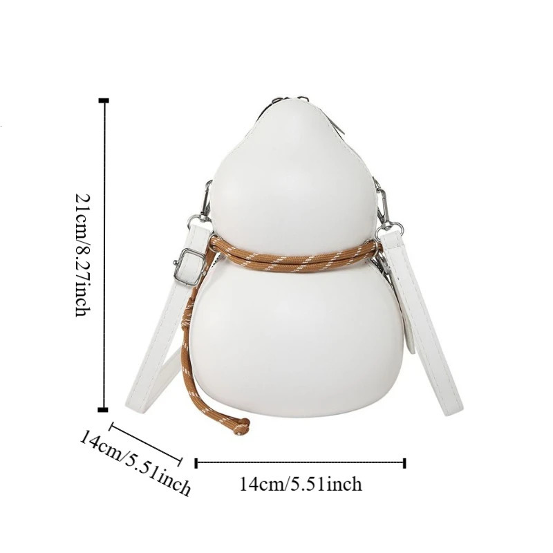 Gourd Shoulder Bag Tai Chi Casual Cross Body Chinese Style Leisure Zipper Men Women 260307
