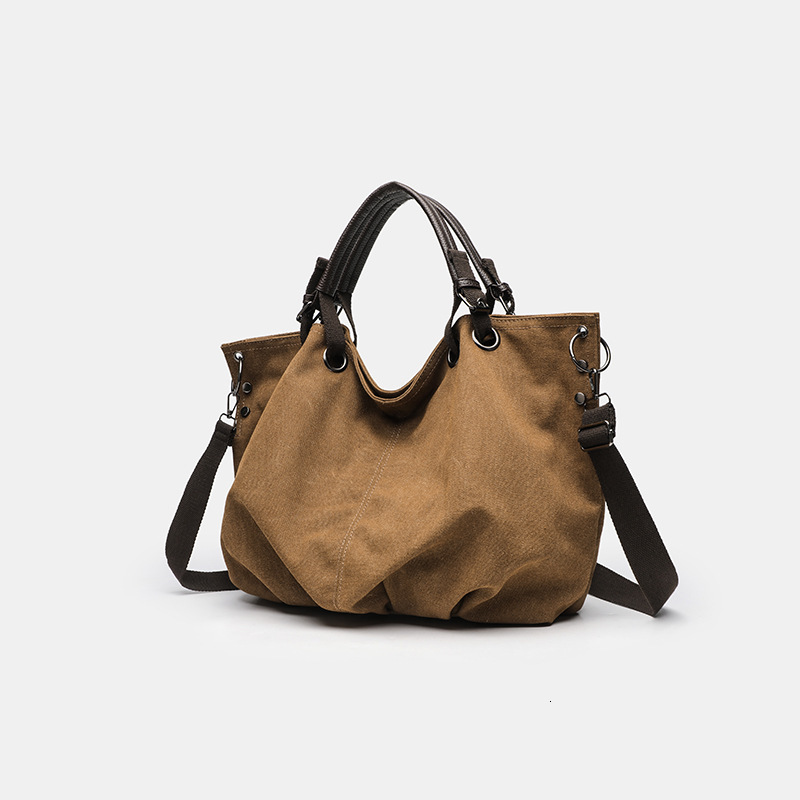 Vintage women's handbag commuting handbag lazy style large capacity work canvas bag designer bag shoulder bag crossbody bag