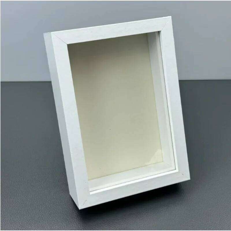 1pcs Nordic DIY Wood Picture Decor Shadow Box Depth 3cm Wooden Photo Frame for Displaying Three-Dimensional Works H260306