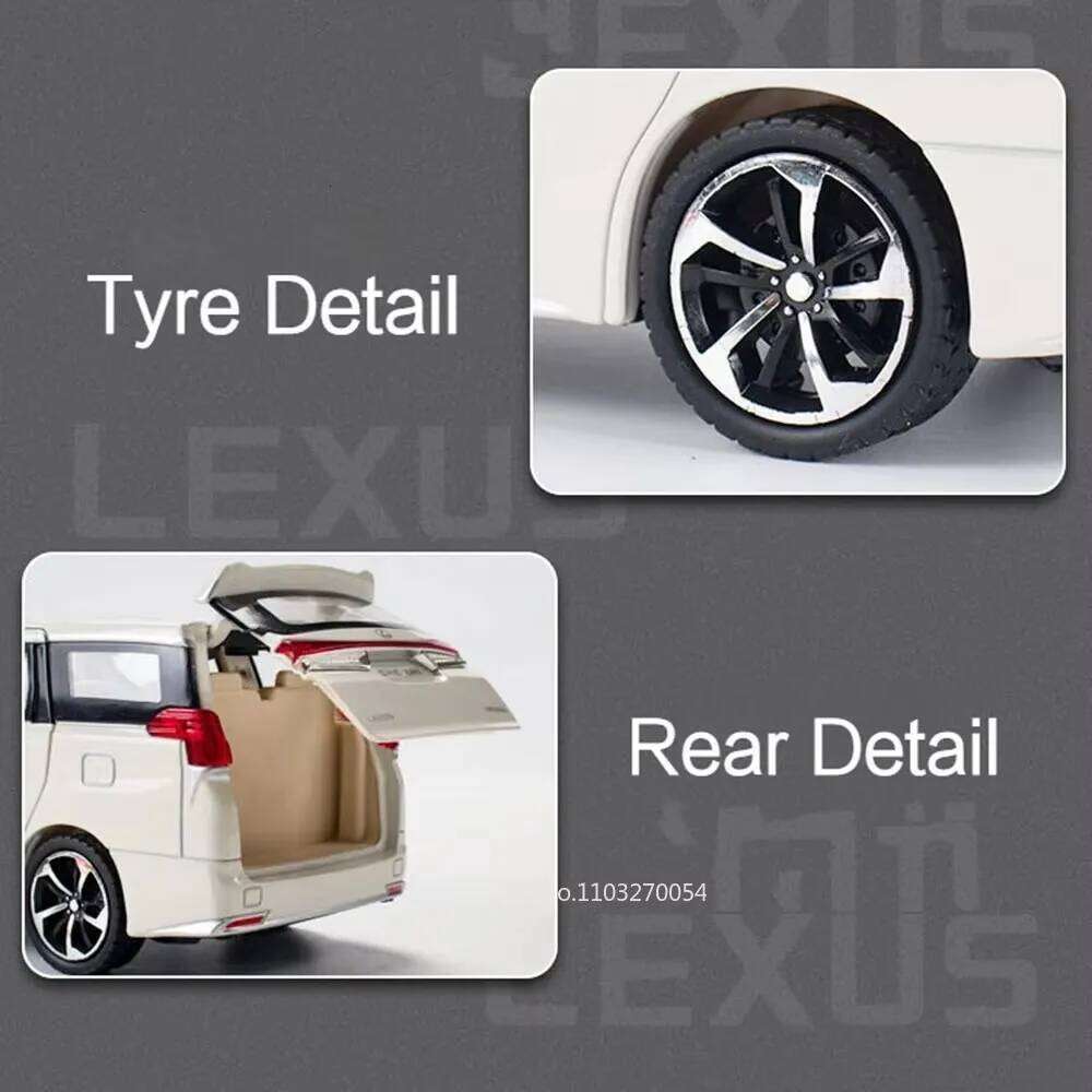 1:24 LM300H Alloy Diecast LX600 Miniature Model Toys Car Sound Light Pull Back 6 Doors Opened Toy for Boy Adult Birthday Present Z260306